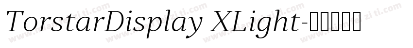 TorstarDisplay XLight字体转换
